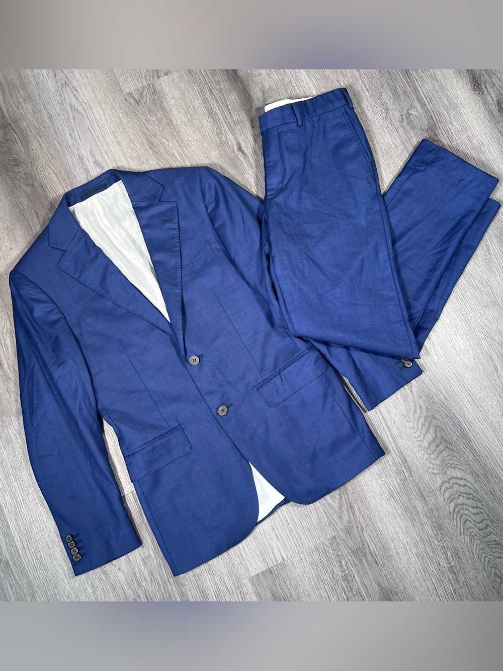 SUITSUPPLY Napoli Men's Suit 34R / 30x28 Blue Pure Wool 110’s 2‎ Piece Brescia
